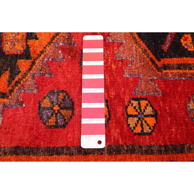 ECARPETGALLERY Hand-knotted Melis Vintage Red Wool Rug - 4'2 x 6'1