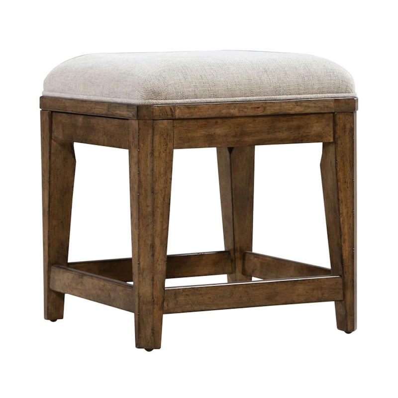Liberty Furniture Carolina Park Upholstered Console Stool - Width 17" x Depth 17" x Height 19"