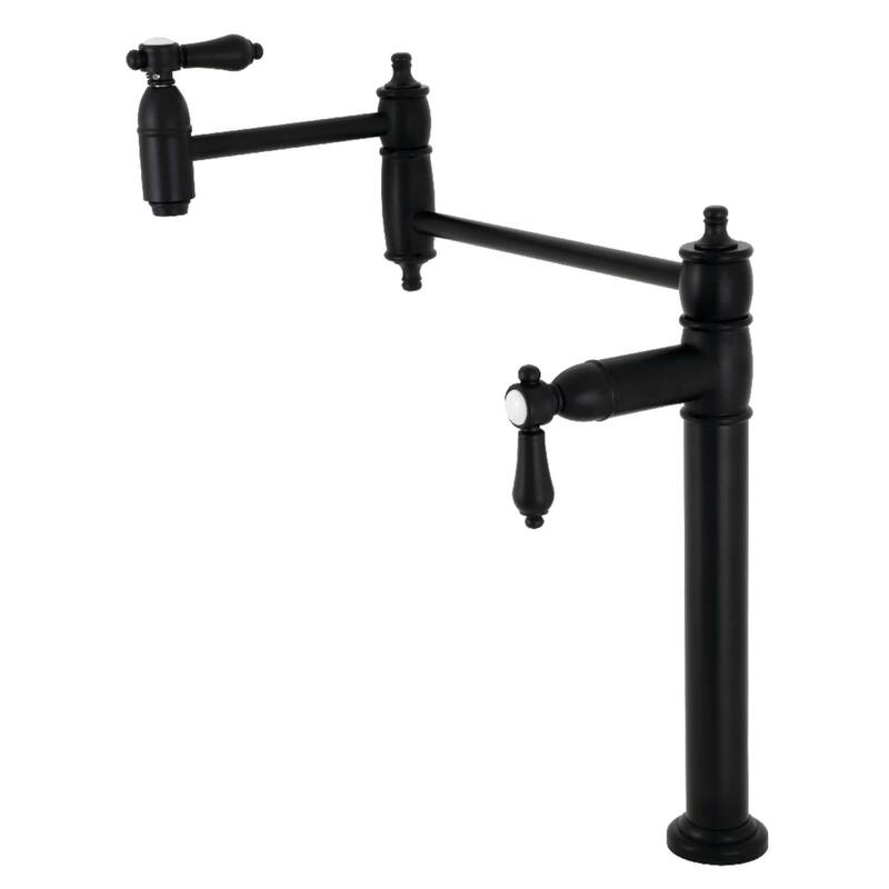 Kingston Brass KS370.BAL Heirloom 3 GPM Single Hole Pot Filler with - Matte Black