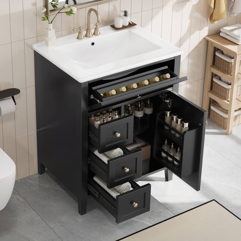 Modern Bathroom Vanity with Abundant Storage and Sturdy Construction