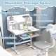 preview thumbnail 24 of 28, Costway Kid’s Study Desk & Chair Set with Tilt Desktop, Pen Holder & - See Details