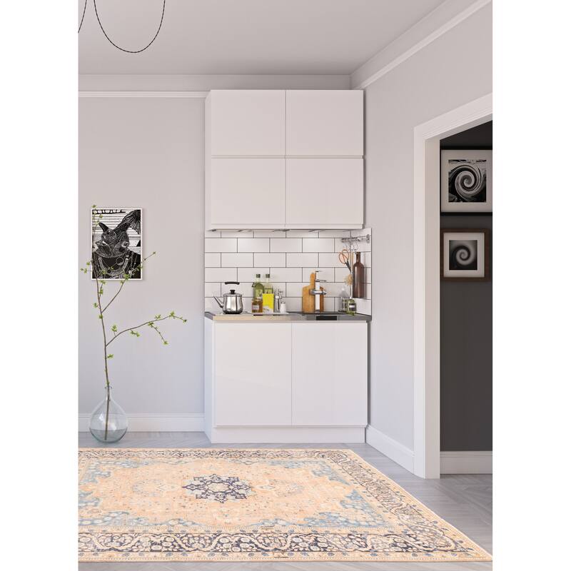 ECARPETGALLERY Hand-knotted Antalya Vintage Copper Wool Rug - 6'8 x 9'6