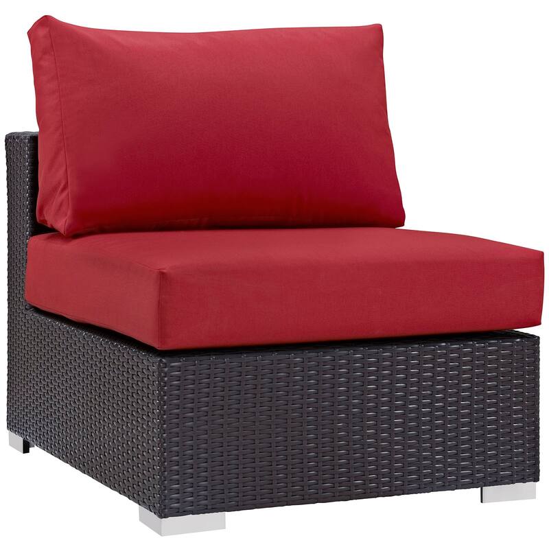Convene Outdoor Patio Armless - Espresso Red