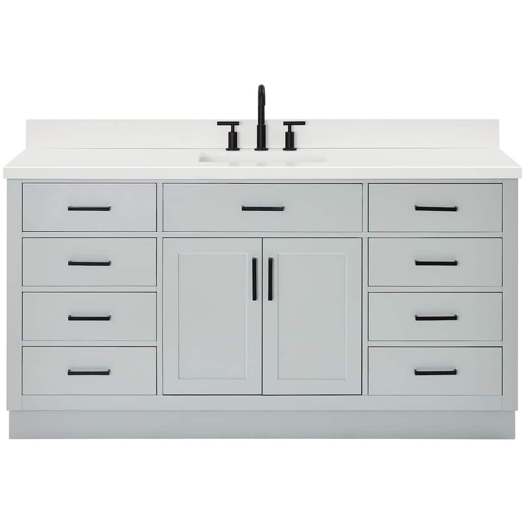 Ariel T067SWQRVO Hepburn 67" Free Standing Single Basin Vanity Set