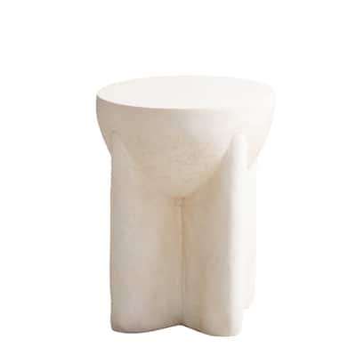 Modern Round Magnesium Oxide Side Table with Unique Legs