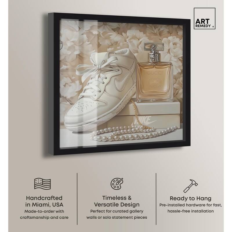White Sneakers and Pearls Shadowbox by Art Remedy