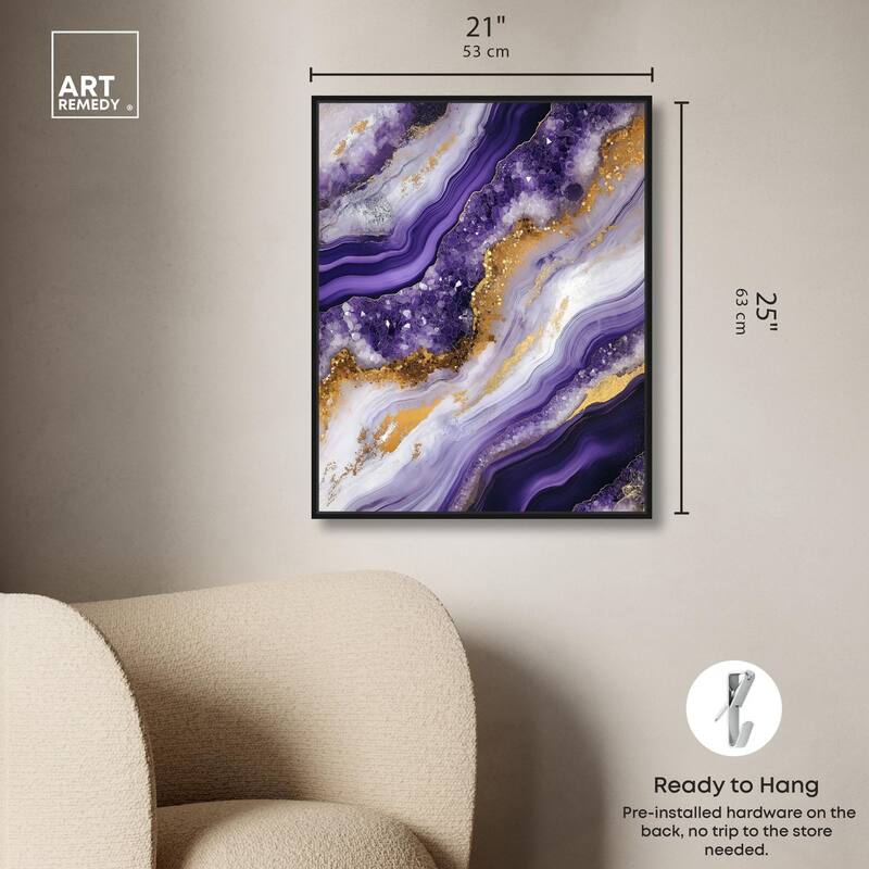 Gemstone Labyrinth I Canvas by Art Remedy