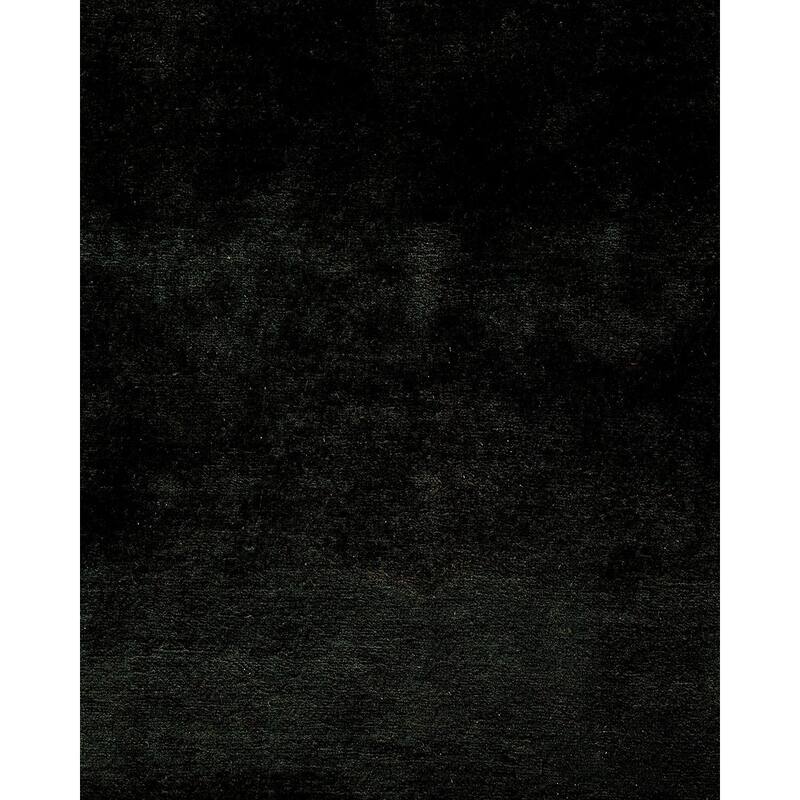 Overton Hand Knotted Wool Vintage Inspired Modern Contemporary Overdyed Black Area Rug - 10' 4" x 13' 9"