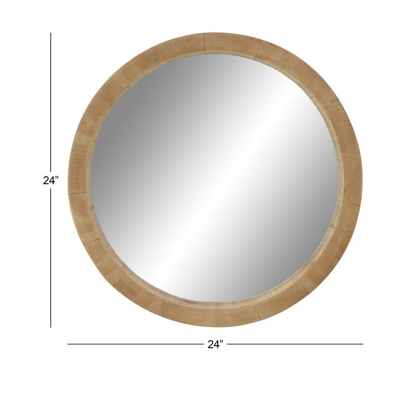 Brown Contemporary Wall Mirror