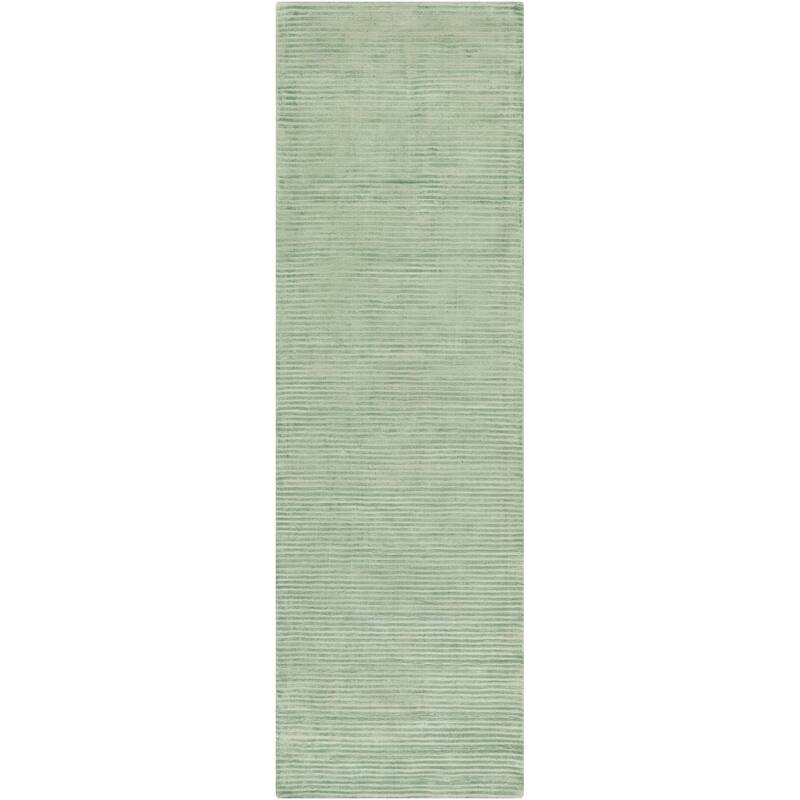 Elle Handmade Striped Solid Viscose Area Rug