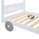 preview thumbnail 8 of 6, Modern Finish Style Twin Size Canopy Car-Shaped Platform Bed with Wheels and Slats