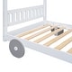 preview thumbnail 8 of 6, Twin Size Canopy Car-Shaped Platform Bed,White