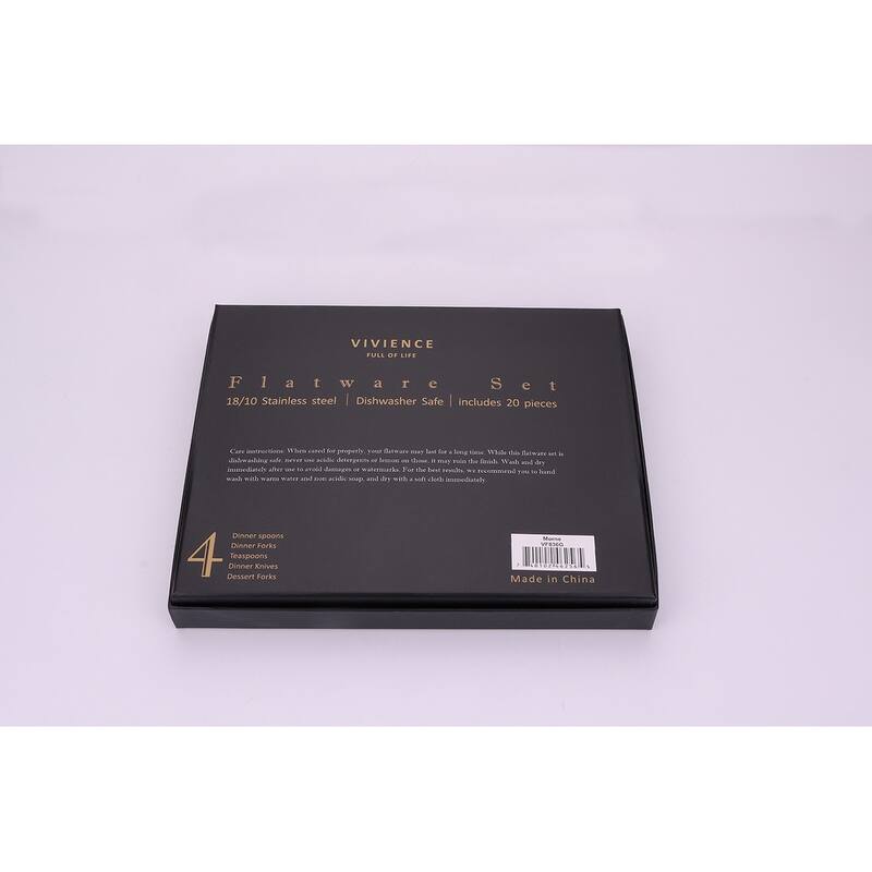 20 Pc Flatware Set Gold - Service For 4 - 20 Pc