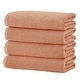 preview thumbnail 55 of 174, Linery & Co. Luxury Cotton Textured Bath Towel. Bath Towel (Pack of 4) - Dusty Rose