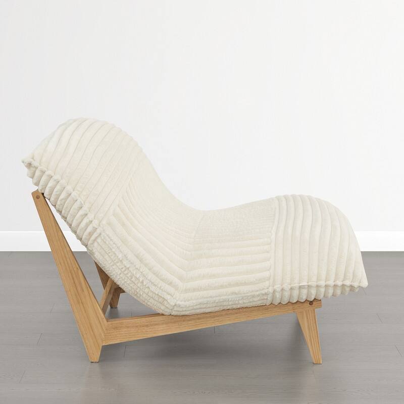 Spruce & Spring Oversized Lounge Accent Chair with Plush Cushions and Solid Wood Frame