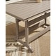 preview thumbnail 5 of 4, Signature Design by Ashley Sandy Dune Brown Outdoor Counter Height Dining Table - 72" W x 38" D x 37" H
