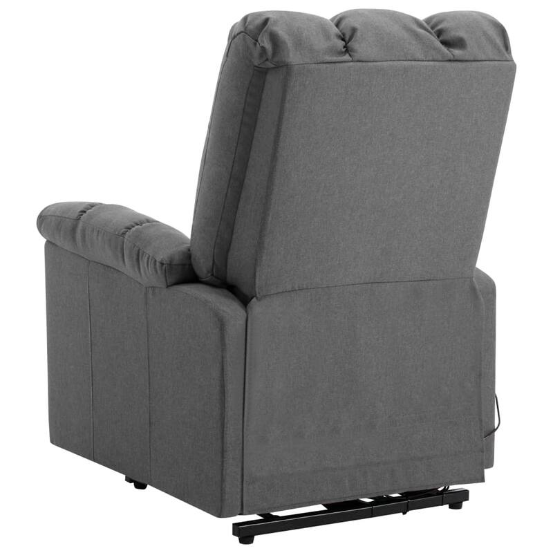 vidaXL Power Lift Recliner Light Grey Fabric - 29.9" x 36.2" x 40.2"