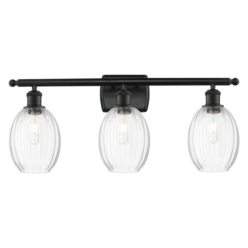 Innovations Lighting Endless Possibilities Ballston - Preston - 3 Light 26" Bulb Shade Bath Vanity Light - Clear/Matte Black