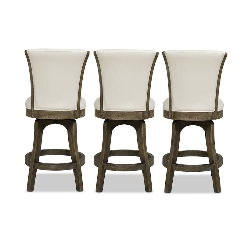 Henry 27" Swivel Upholstered Counter Height Bar Stool
