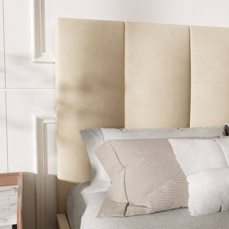 Modern Upholstered Lift-Up Storage Platform Bed with Headboard