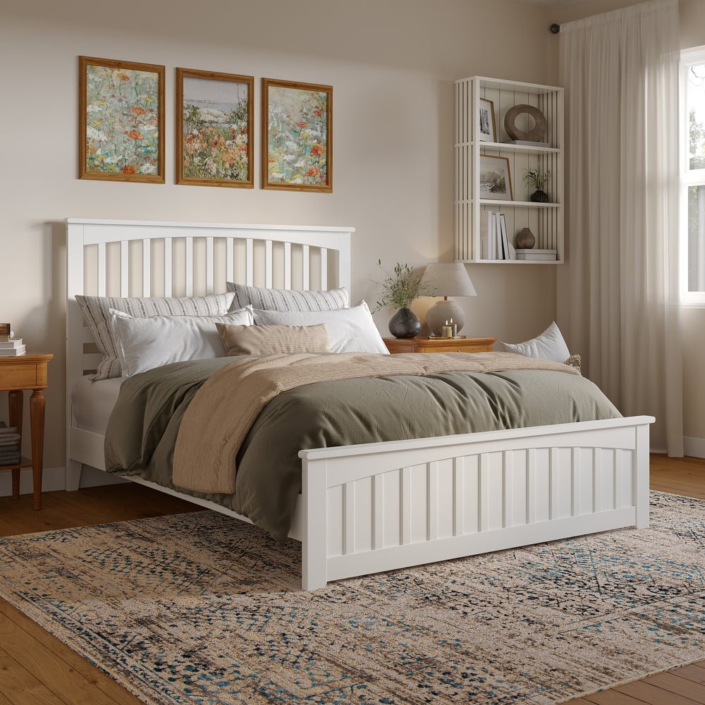 Becket Solid Wood Low Profile Platform Bed with Matching Footboard