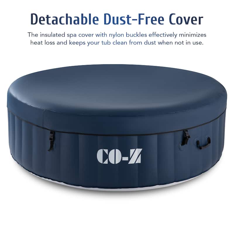CO-Z Round Inflatable Hot Tub, 4 Person Blow Up Portable Hot Tub