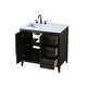 preview thumbnail 11 of 9, Elegant Lighting VF29336 Millie 36" Free Standing Single Basin Vanity