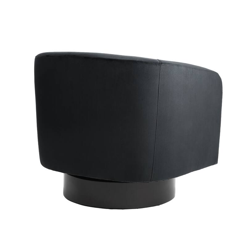360-Degree Swivel Round Barrel Velvet Armchair Accent Chairs