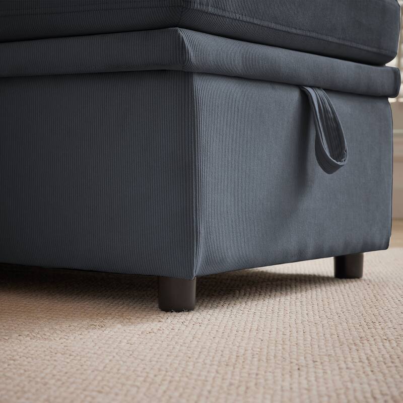 78.94" Pin Striped Fabric Sleeper Sofa