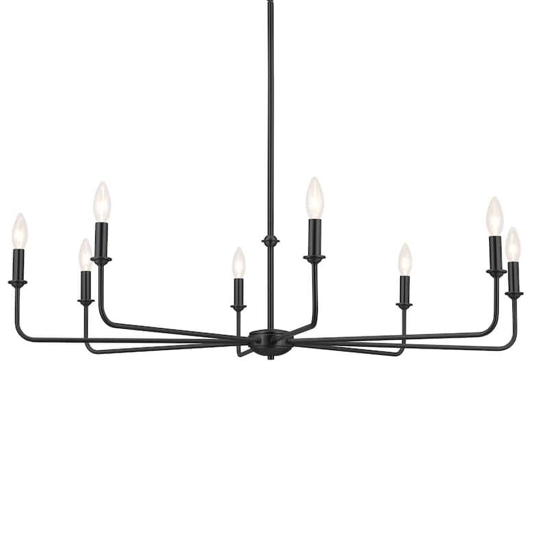 Kichler Lighting Pallas 8-Light Black Chandelier - 42.75 in