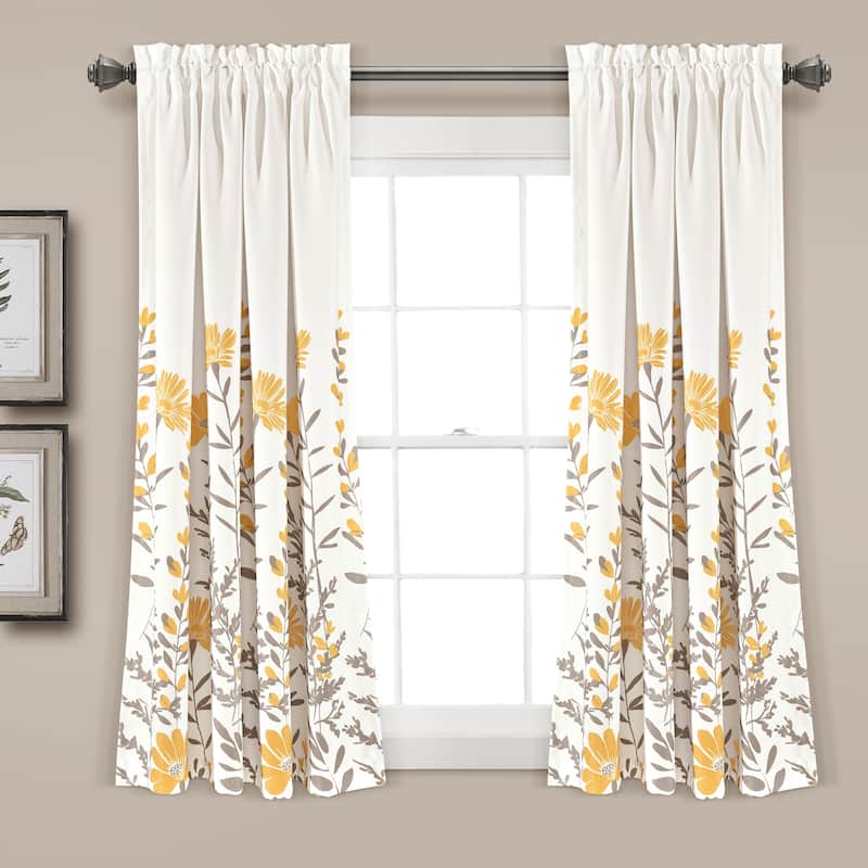 Lush Decor Aprile Room Darkening Window Curtain Panel Pair