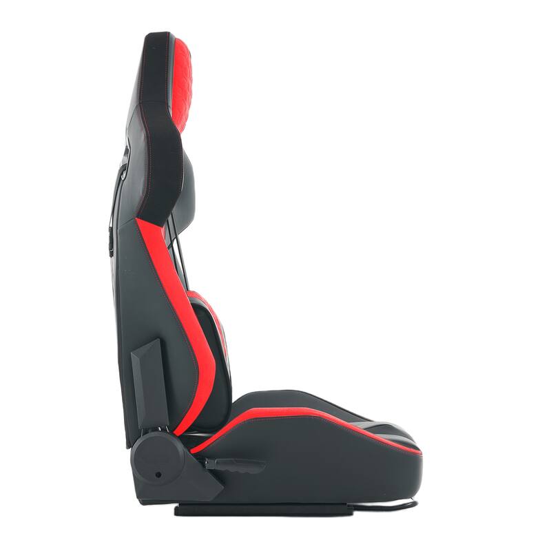 Universal PVC Bucket Style Reclinable Sport PU Leather Simulator Racing Seat with Adjustable Lock Slide