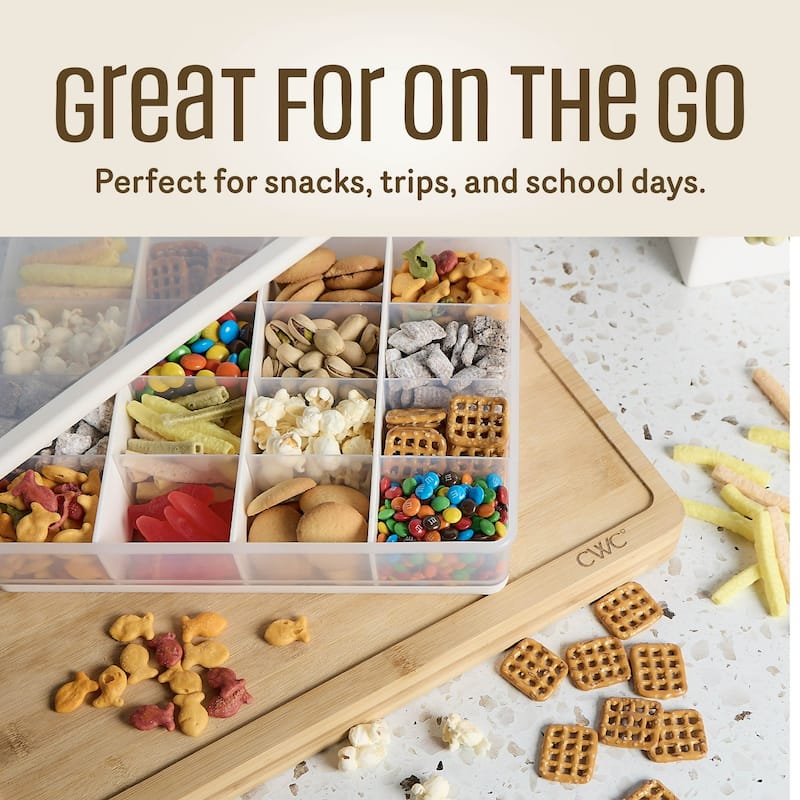 COOK WITH COLOR Snack Box, 16-Compartment Lunch Box & Food Storage Container