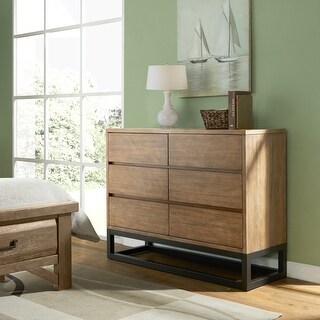 Modern Natural 6 Drawer Dresser - Bed Bath & Beyond - 35979849