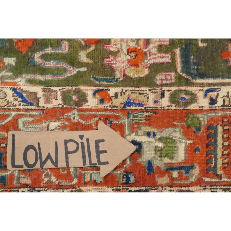 Hand Knotted Oriental 100% Wool Carpet Traditional Medallion Green Tabriz Area Rug - 8' 7'' X 4' 8''