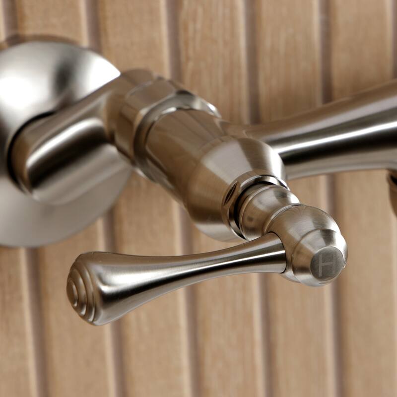 Kingston Brass Kingston Two-Handle 2-Hole Wall Mount Bathroom Faucet