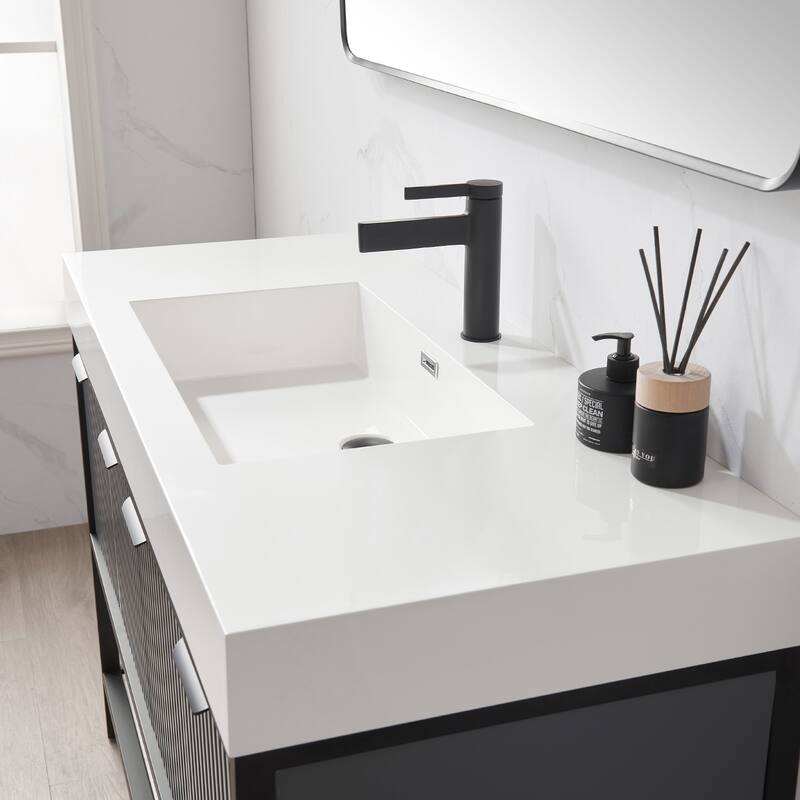 Marcilla 48 in. Single Sink Bath Vanity with Stone Sink Top