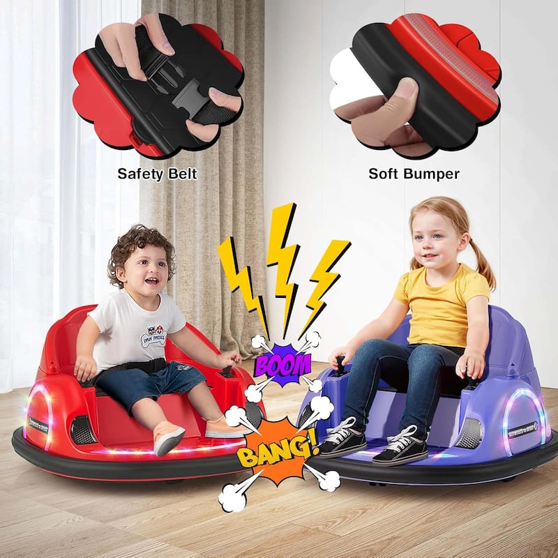 Electric Kids Bumper Car w/Parental Remote Baby Bumper Car