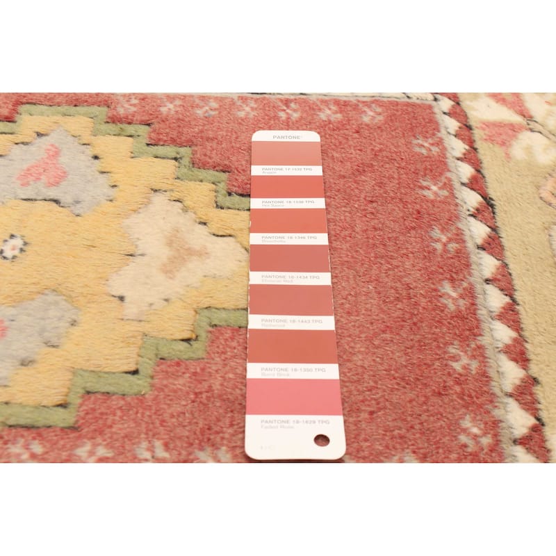 ECARPETGALLERY Hand-knotted Andelz Red Wool Rug - 3'11 x 7'0