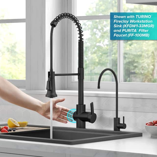Kraus Britt Commercial 3-Function 1-Handle Pulldown Kitchen Faucet