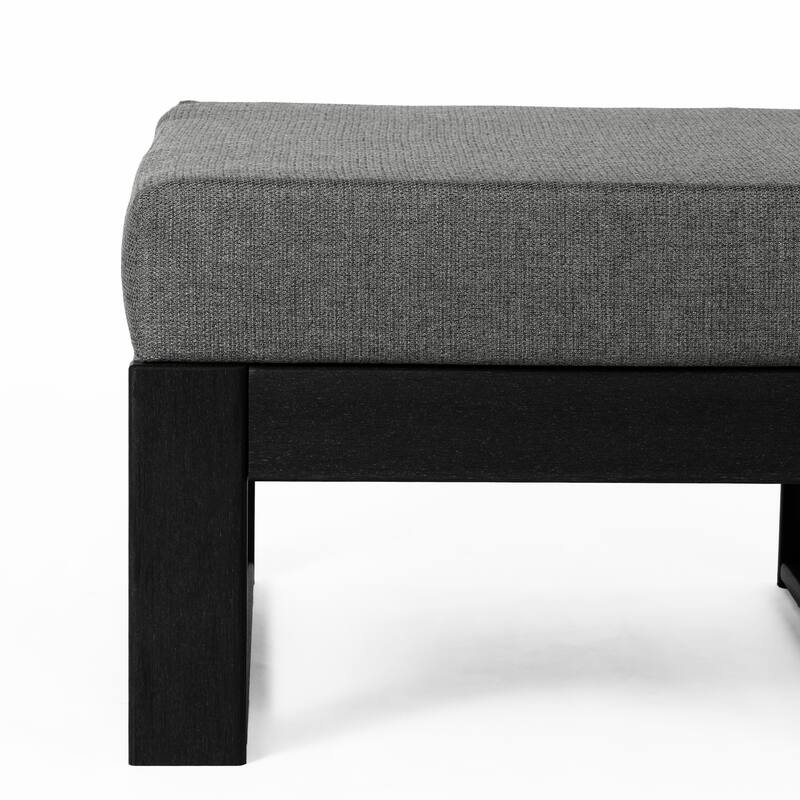 Endless Patio Deep Seating Ottoman with Black Frame