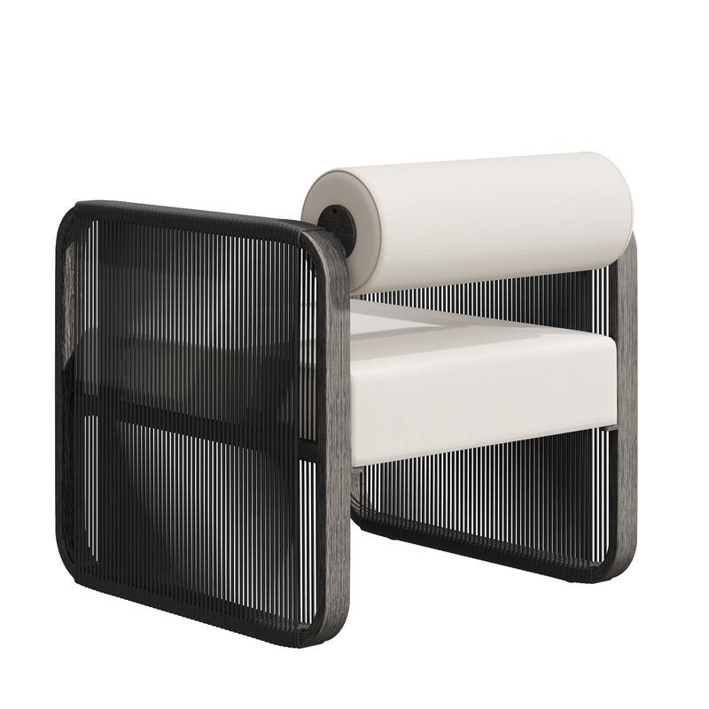 Corvus Kenya 4-Piece Modern Outdoor Sunbrella Rope Patio Conversation Set