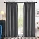 preview thumbnail 29 of 85, Deconovo Solid Rod Pocket Curtain Panel Pair, Set of 4 Panels 42x84 Inch - Dark Grey