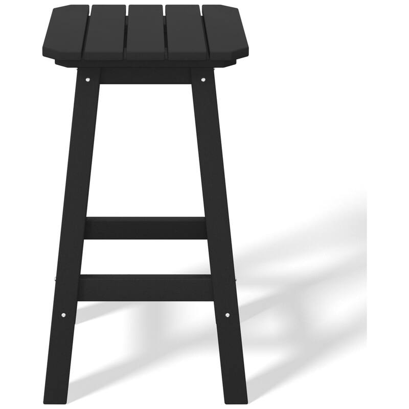 Polytrends Laguna Hdpe All Weather Outdoor Patio 24" Square Counter Stool