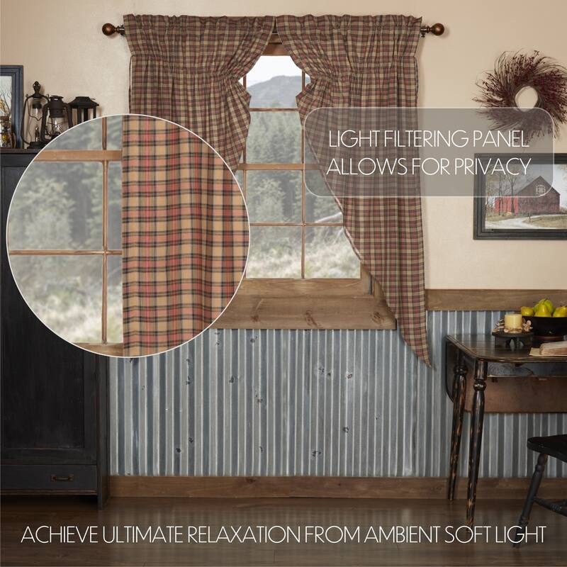 Sawyer Mill Black Ticking Stripe Valance 16x72 - M - M - Black