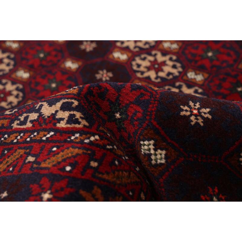ECARPETGALLERY Hand-knotted Teimani Red Wool Rug - 3'4 x 5'11