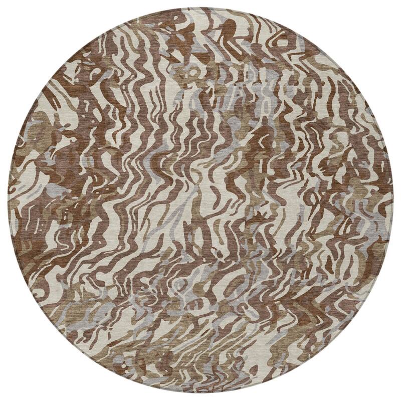 HomeRoots Abstract Transitional Rectangle Outdoor Rug