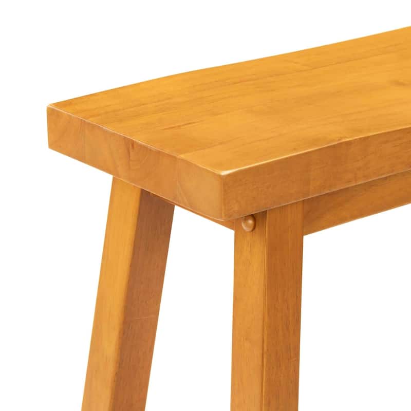 Sonoma Wood Saddle Dining Bench