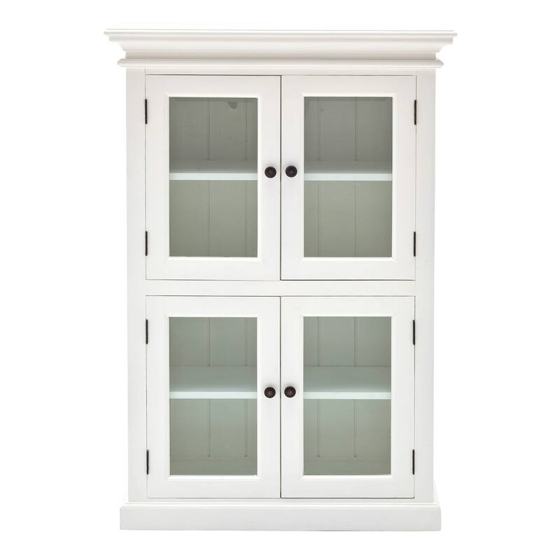 Classic White Two Level Storage Cabinet - 35.43" W x 15.75" D x 51.18" H