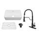 Option 30" Glossy White Sink+3-Function Pull-Down Faucet